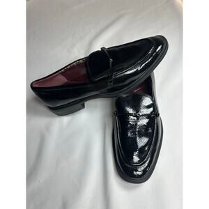SARTO Loafers Womens Flat Office sirens career Eda Black Leather Slip On Sz 12